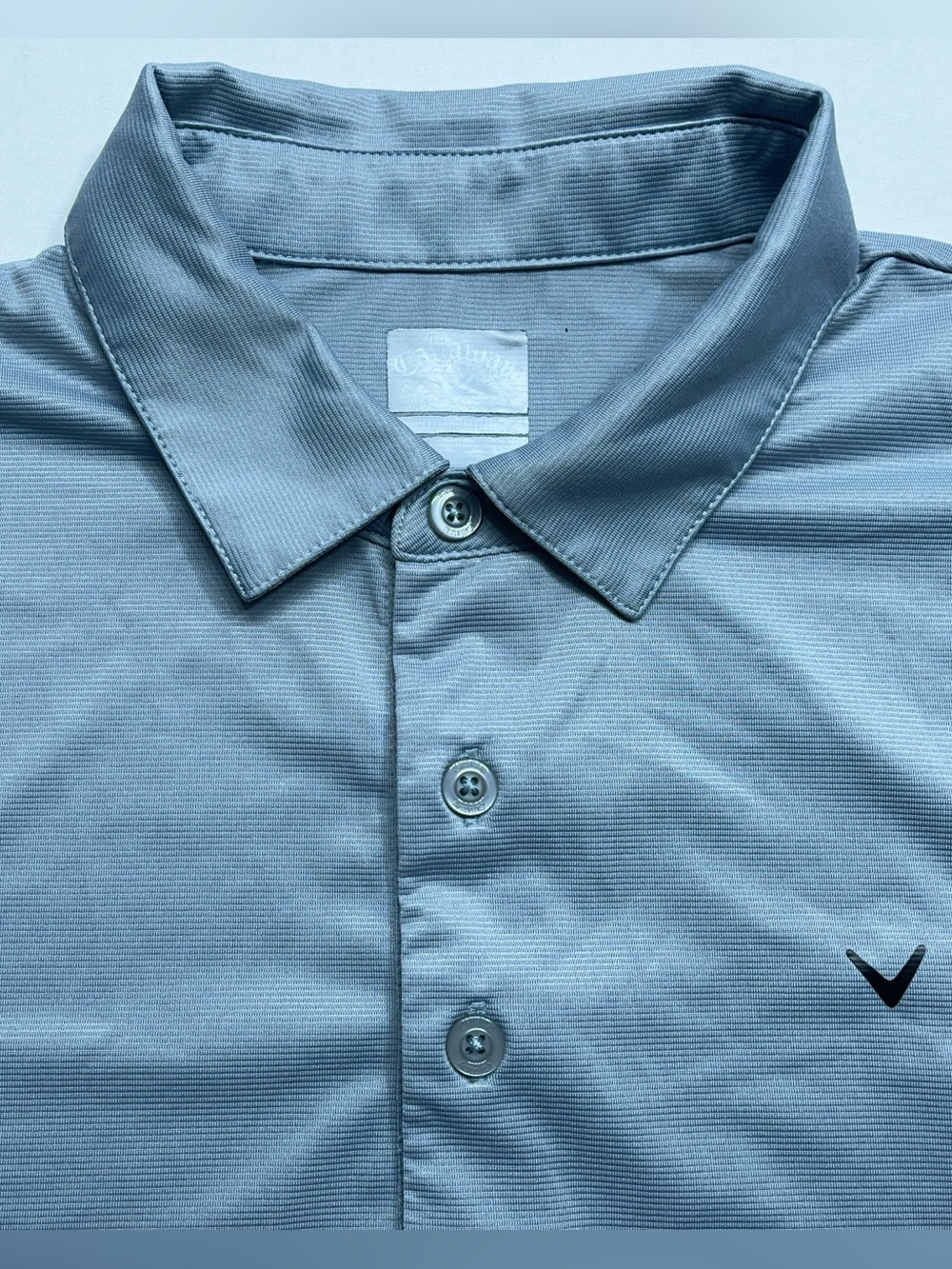 Callaway Golf Polo Shirt Mens Size Medium Gray Opti Dri Short Sleeve